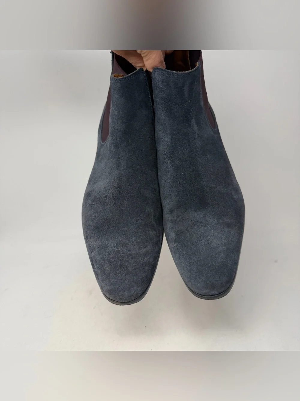 Ted Baker Chelsea Men’s Blue Suede Leather Pull-on Boots Sz US 9.5